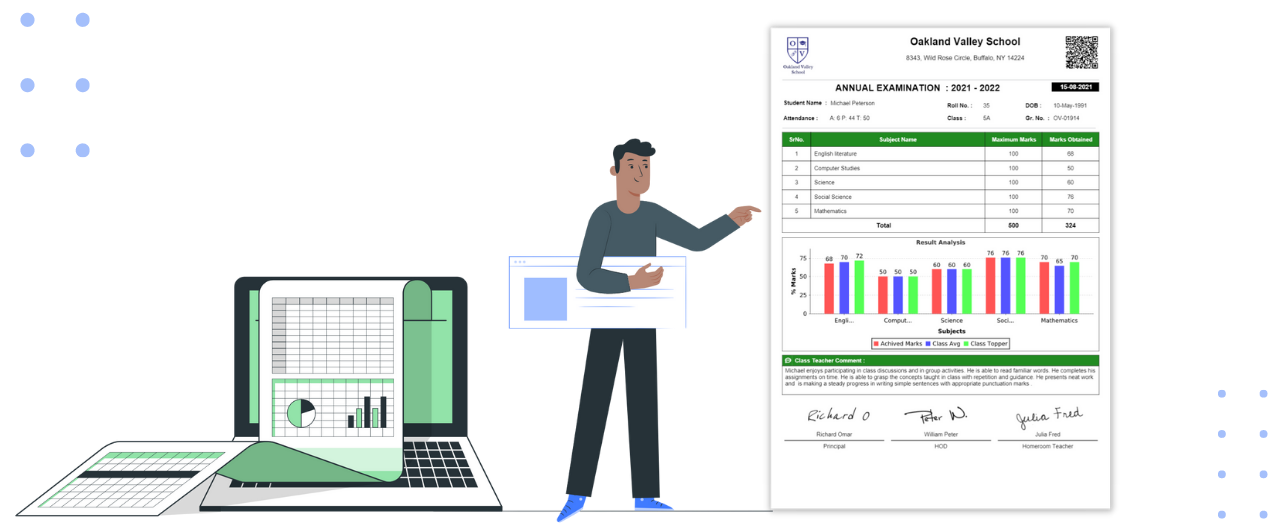 how to create report card from excel